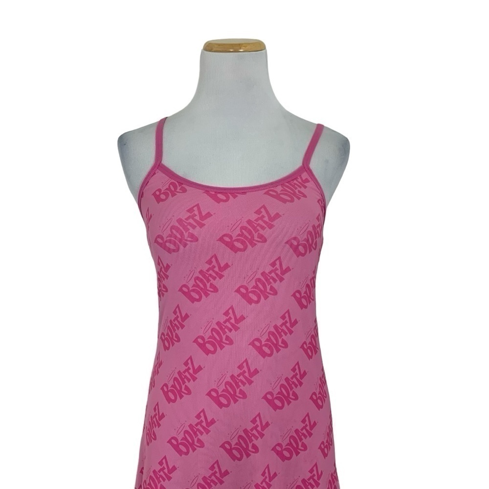 Dolls Kill x Bratz Sugar Thrillz Pink Mesh Slip Dress